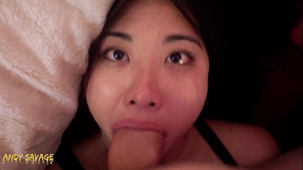 Chinese POV oral scene with a facial finish