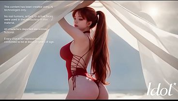 AI-Generated Korean Beach Scene