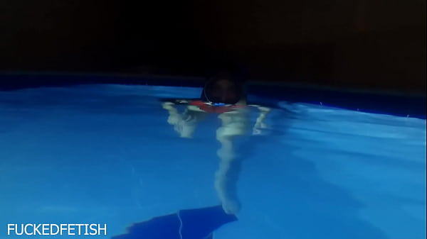 Helen Star Swimwear Pool Scene at Night