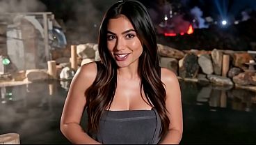 Secret Night Scene at a Hot Volcanic Spring with Ploy