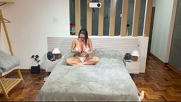 Brazilian Married Woman and Personal Trainer in a Bedroom Scene